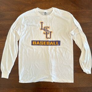 LSU NCAA Baseball Long Sleeve Shirt New Never Worn Size Adult Large